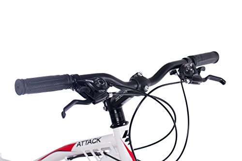 27,5″ Zoll MOUNTAINBIKE FAHRRAD KCP ATTACK Unisex mit 21 Gang SHIMANO TX weiss schwarz - 6