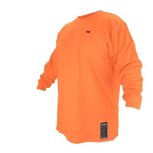 BLACK STALLION FR Cotton T-Shirt - Safety Orange Long Sleeve FTL6-ORA - XL by Revco Industries