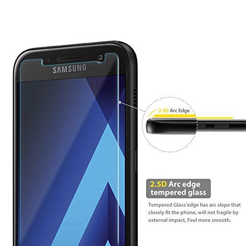 Samsung A5 2017 Schutzfolie, Elekin [2 Pack] Samsung A5 2017 Panzerglas Displayschutzfolie 9H Härtegrad 99% Transparenz Hartglas Screen Protector Schutzglas für Samsung A5 2017 - 3
