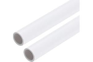 QUARKZMAN Tube Rigide en PVC de 5/16 Pouce, Tube Rond, Tuyauterie, Tuyauterie, 8mm ID 10mm OD 9" Longueur Blanc Haute Résistance pour Tuyau d'Eau, Loisirs Créatifs, Manchon de Câble 2Pcs