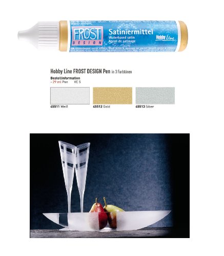 Frost Effekt Pen silber, Satinierstift, Satinierfarbe, Glasmalstift, Glasmalfarbe, Satiniermittel silber