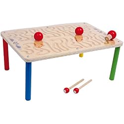 small foot 3355 Jeu d'adresse Parcours aimanté en bois, favorise la dextérité et la réactivité, dès 3 ans