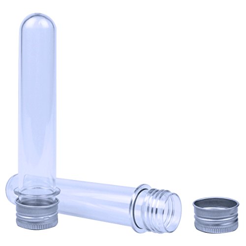 JPSOR 20 Kunststoff Reagenzglas Reagenzgläser Röhrchen mit Deckel 25×140mm(40ml) und 1 100ml Becherglas - 3