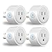 Produktbild Intelligenter Stecker, Wi-fi-fähige Mini Steckdosen Intelligente Steckdose Kein Hub Erforderlich Timing-funktion Steuern Sie Ihre Elektrischen Geräte Von Überall Aus Mit Amazon Alexa 4-pack