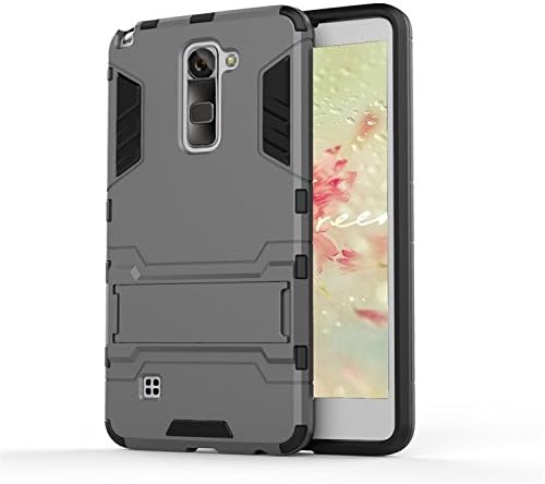 KaTelin LG LS775 Stylus 2 K520 Case - 3 Layer Holster Combo Shockproof [Drop Protection]Support Hard Cover Case for LG LS775 Stylus 2 K520 - Gray
