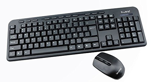 Biwond 51867 Handy Kit de Teclado y Ratón Inalámbrico, Color Negro