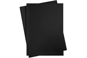 CREATIV A2 Black Card Paper – 10 Sheets 420x600mm – Thick Coloured Craft Paper for Drawing, Place Cards, Scrapbooking, School Projects & Crafting