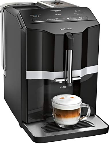 Siemens EQ.300 Kaffeevollautomat TI351509DE, Keramikmahlwerk, Direktwahltasten, 1300 Watt, schwarz