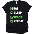 PdlPrint Men's Regular Fit Eat Sleep Trade Repeat, Trader Shirt, Forex, Foreign Exchange Market, Trading, Stock Trader, Day Trader Graphic Printed T-Shirt