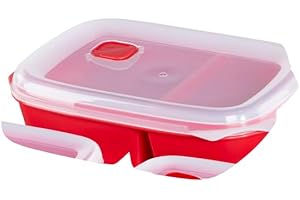 Xavax Set di stoviglie per forno a microonde, 3 pezzi + coperchio (contenitore salvafreschezza adatto al microonde, ideale per congelare/riscaldare gli alimenti, contenitore richiudibile per microonde