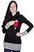 Mija - 2 in1 Maternity and Nursing pullover jumper sweatshirt Top "Mona" 1035 (M, Black / Melange)