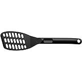 WMF Neutral - Espátula Plástico 31cm Con Pliegue y Huecos de Material Sintético, Apta para Lavavajillas, Negro