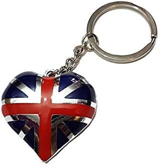 I Love London Souvenir England UK Union Jack Flag Heart Shape Keyring by London Heritage
