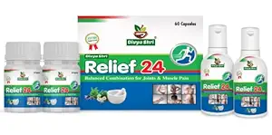 Divya wellness Relief 24 pain oil & Capsules for joint pain and Body pain 100ml Oil and 120 Capsules