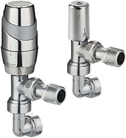 Terrier 632333 Two Tone Chrome Valve with 15 mm Angle Bodied and 10 mm Push Fit Elbow