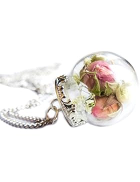 Kette - Echte Rosen mit Schleierkraut und Perle