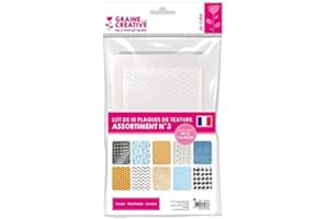 GRAINE CREATIVE Graine Créative 10 x Texturplatten für Polymer-Tone
