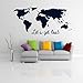 Produktbild wandaufkleber sterne Let'S Get Lost Zitate Home Decor Weltkarte