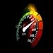Produktbild Alu-Dibond-Bild 100 x 100 cm: "Speedometer with speed fire path", Bild auf Alu-Dibond