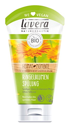 lavera Haar Spülung Ringelblume ∙ Seidiger Glanz ∙ Normale bis spröde Haare ∙ vegan ✔ Bio Haarspülung ✔ Naturkosmetik ✔ Natural & innovative Hair Care ✔ Haarpflege 2er Pack (2 x 150ml)