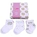 Minene Unisex Baby Socks Gift Set White/Green/Pink 0-6 Months