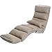 Produktbild Sofa Folding Lazy Sofa, waschbar Faul Stuhl Schlafsofa, Einzelne Balkon Rückenlehne Stühle Schwimmende Stühle, Braun Und Khaki Home (Farbe : Khaki)