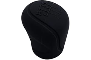 Odavom Pomello del Cambio in Silicone Universale - Copripomello del Cambio auto - Protezione per Pomello del Cambio Auto 6 Marce Rotondo in Morbido Antiscivolo | Protezione Antigraffio, Nero