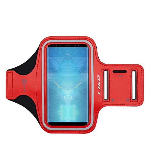 J&D Armband Compatible for Samsung Galaxy Note 9/Galaxy M32/Galaxy M42 5G/Galaxy M12/Galaxy M51/Galaxy M11 Armband, Sports Armband with Key Holder Slot, Earphone Connection while Workout