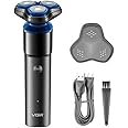 VGR V-325 Premium Cordless Rechargeable IPX6 Fully Waterproof 3 Head Electric Shaver Wet & Dry Rotary Shavers for Men with Magnetic Suction Super-Fast Charge 60 minutes Runtime with LED Indicator