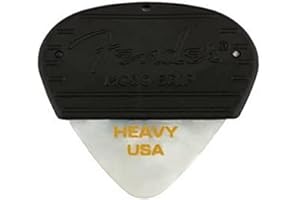 Fender® »MOJO GRIP PICKS - 3 PACK - CELLULOID WHITE MOTO 351 - HEAVY« 3er Pack Plektren für Gitarre - Stärke: Heavy - Farbe: White Moto