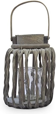 Gorgeous Hampton Lantern with Twisted Wicker Effect Frame