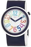 Swatch Herren Analog Quarz Uhr mit Silikon Armband PNW107