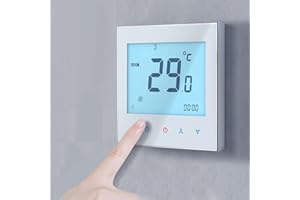 Ailgely Digital Thermostat, Intelligente Wandthermostat, 5A 110-230 V Raumthermostat, Wöchentlich Programmierbares, LCD-Display Touchscreen, Wasser Heizung Thermostat, Raumtemperaturregler