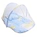 Foldable Baby Canopy Mosquito Anti-Bug Crib Net Tents Bed with Mattress Cushion and Pillow Blue
