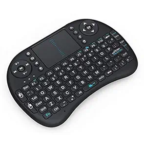 Teconica F15 Multi Functional Mini Bluetooth Keyboard with Touchpad Mouse | LED Light | Portable & Compatible with All Laptops/Smartphones/Android TV & Other Devices (Random Colours)