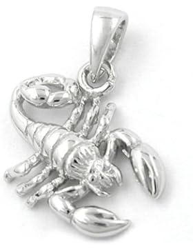 Unbespielt Unisex Kettenanhänger Anhänger Skorpion aus 925 Silber Abmessung 13 x 12 mm inkl. kleiner Schmuckbox