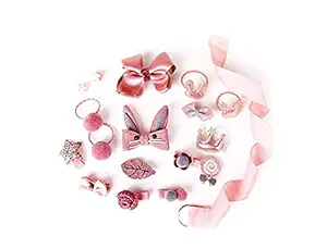 Cuty Kraft hair clip set for girls/toddlers (set of 18) - pink