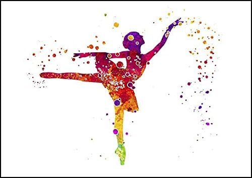 Ballerina Print Girls room decor Ballet art prints Watercolor Wall Art