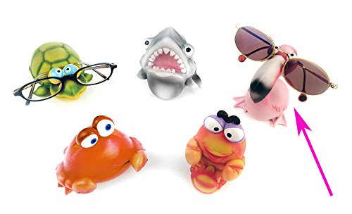 by-Bers Brillenhalter Die_Vögel Design Flamingo, handbemalt, echt lustig, aus Polyresin, für Kinder und Erwachsene - 3