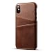 Produktbild Lorsoul PU-Leder-Telefon-Kasten-Schlitz-Mappen-Abdeckungs Kreditkarteninhaber, für iPhone X, Brown