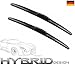 Produktbild 600mm 530mm HYBRID 2x Front Scheibenwischer Premium Qualität Wischerblätter Set Scheibenwischerblätter Satz ! STARKE ANPRESSKRAFT ! für Frontscheibe mit Hakenbefestigung. INION® NEW JAPAN HYBRID FLEX TECHNOLOGY