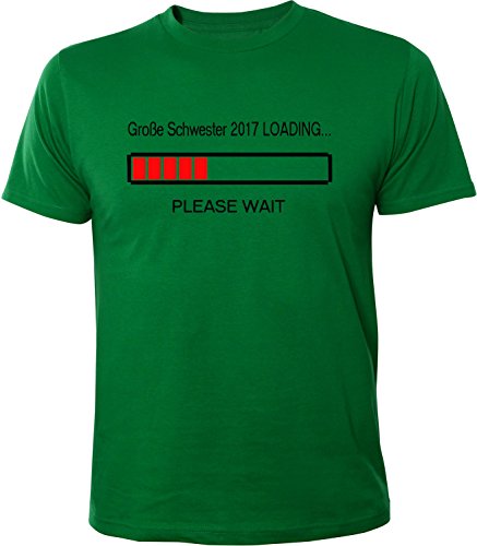 Mister Merchandise Herren Men T-Shirt Große Schwester 2017 Loading Tee Shirt bedruckt Grün