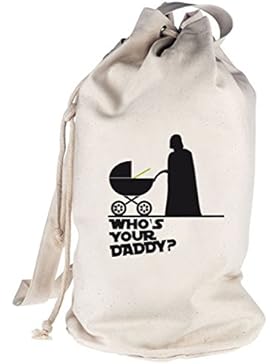 WHO'S YOUR DADDY? bedruckter Seesack Umhängetasche Schultertasche Beutel Bag