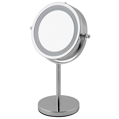 Preisvergleich Produktbild Kosmetikspiegel mit LED Beleuchtung 12 LEDs Schminkspiegel 5-fach