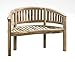 Produktbild Trendy Home GmbH 2er Teak Bananenbank 2-Sitzer Teakbank Gartenbank 120 cm Massivholz Teakholz Holzbank Affenbank