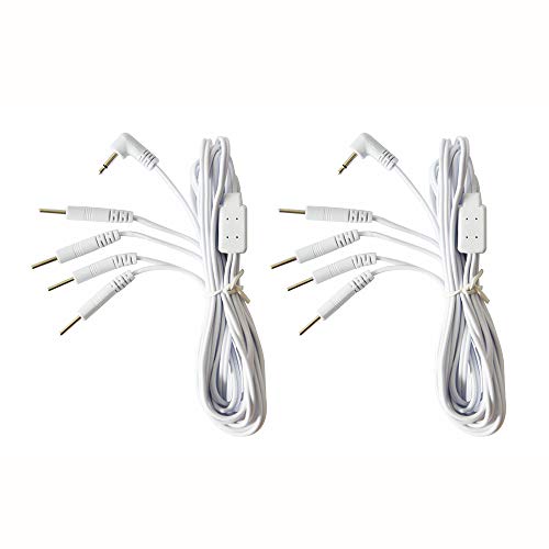 KONMED 1 Pair Tens Electrode Lead Wires Jack 3.5mm Plug 2.0mm Pin Connection by KONMED