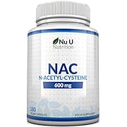 NAC Supplement 600mg - 180 Vegan Capsules, 6 Months Supply - N-Acetyl-Cysteine Amino Acid - High Bioavailability - Providing Non Toxic Stable Form of L-Cysteine - UK Manufactured to GMP Standards