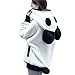 Produktbild Winter Warm Hoodie Cute Bear Ohr Panda Winter Warm Hoodie Mantel Frauen Kapuzenjacke Oberbekleidung MYMYG Mode Kostüm mit Kapuze(Weiß,EU:36/CN-M)