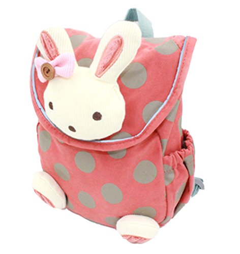 Ziweiba Baby Toddler Safety Harness Strap Reins Backpack Dots Rabbit Plush Toys (Orange)