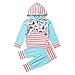 Produktbild Hawkimin Kleinkind Baby Kind Mädchen Kleinkind Kinder Baby Langarm Pilz Streifen Tops + Hosen Outfits